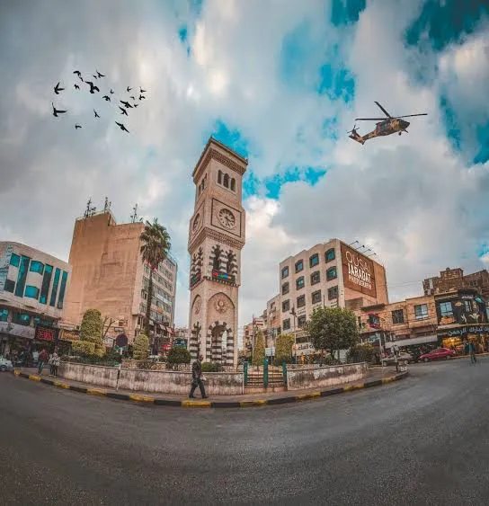 برج الساعة في مدينة إربد